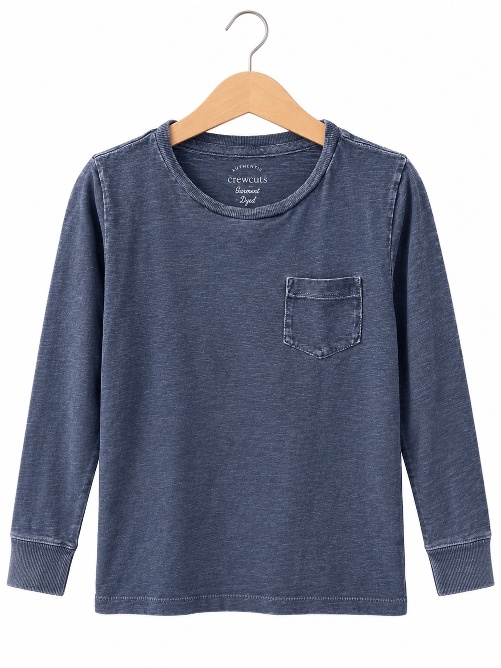 J. Crew Crewcuts Indigo Blue Long-Sleeve Pocket Tee